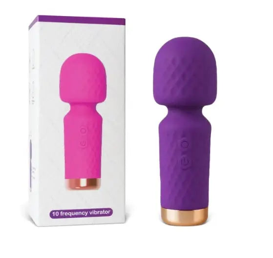 10-Speed Purple Medical-Grade Silicone Rechargeable Vibrator My Store