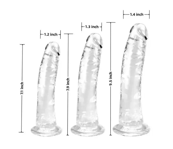 Clear TPE 3-Piece Dildo Set My Store