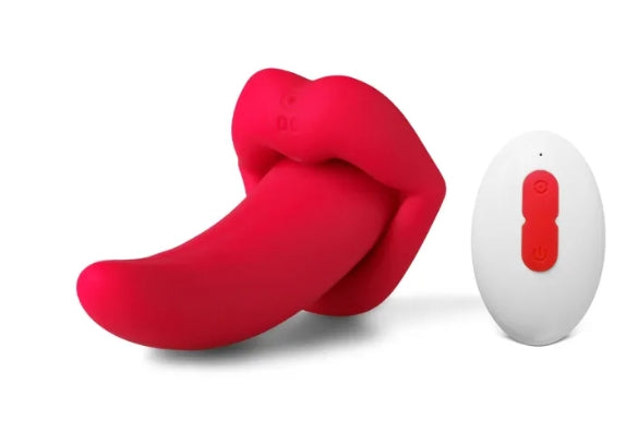 Red 10-Speed Mini Vibrating Tongue with Remote My Store