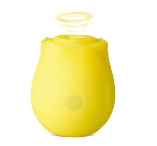 Glow-in-the-Dark 10-Function Yellow Silicone Rechargeable Clitoral Sucking Rose Sex Toy My Store