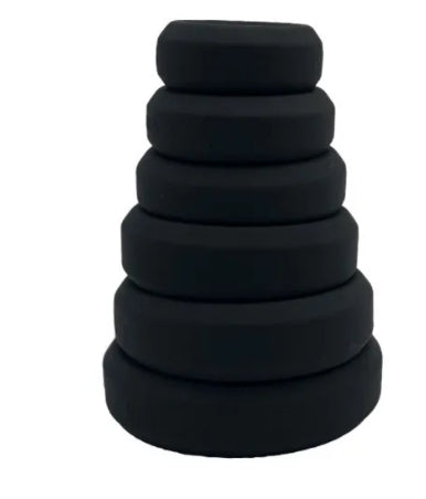 6-Piece Set Black Flexible Silicone Cock Rings My Store