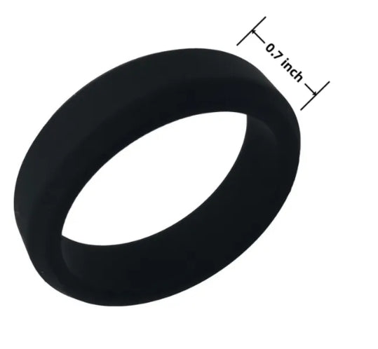 6-Piece Set Black Flexible Silicone Cock Rings My Store