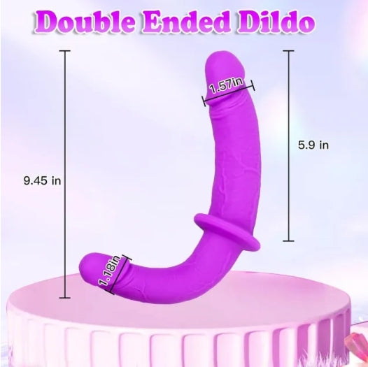 Purple Silicone Strap-On Double Ended Dildo with Adjustable Harness My Store