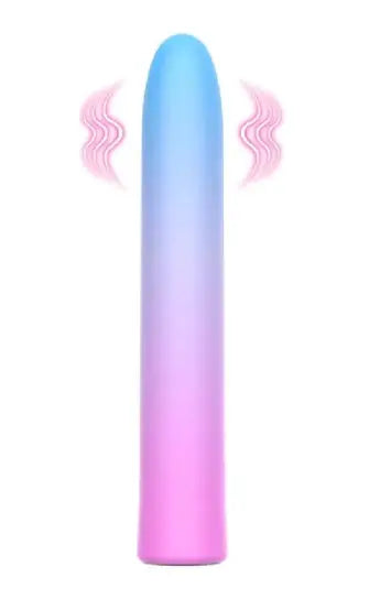 10-Speed Blue & Pink Rechargeable Silicone Vibrator with USB Magnetic Charging My Store
