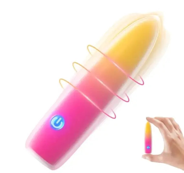 10-Speed Multicolor Rechargeable Silicone Bullet Vibrator with USB Magnetic Charging My Store